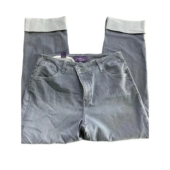 Not Your Daughter's Jeans Women's Gray Straight Leg Mid Rise Jean Size 12 - Picture 4 of 5